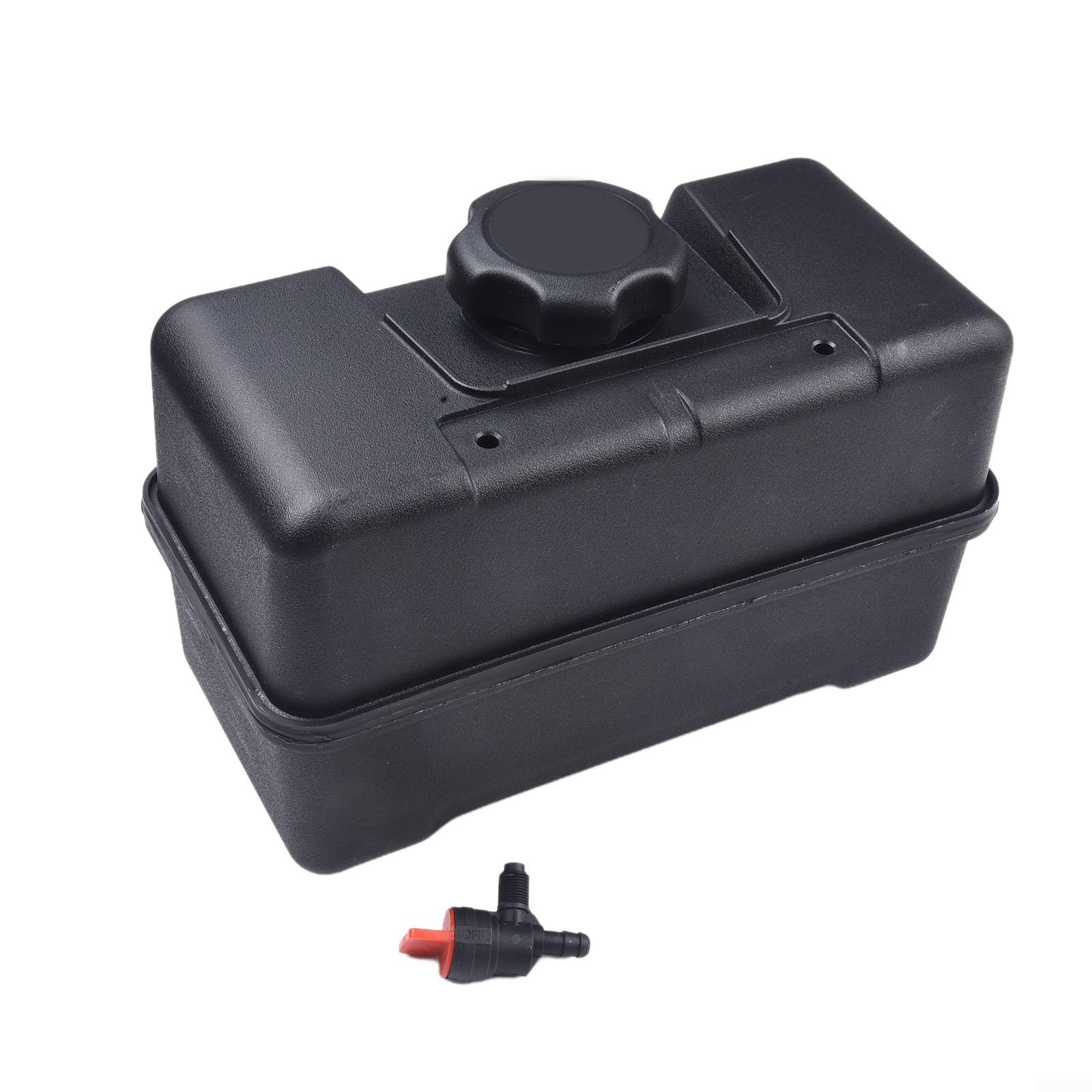 Serbatoio carburante in plastica durevole 691993 con coperchio e valvola di intercettazione, capacità 4 quart, ricambio per trituratore di legno, spazzaneve e fresatrice a pavimento, nero, facile da