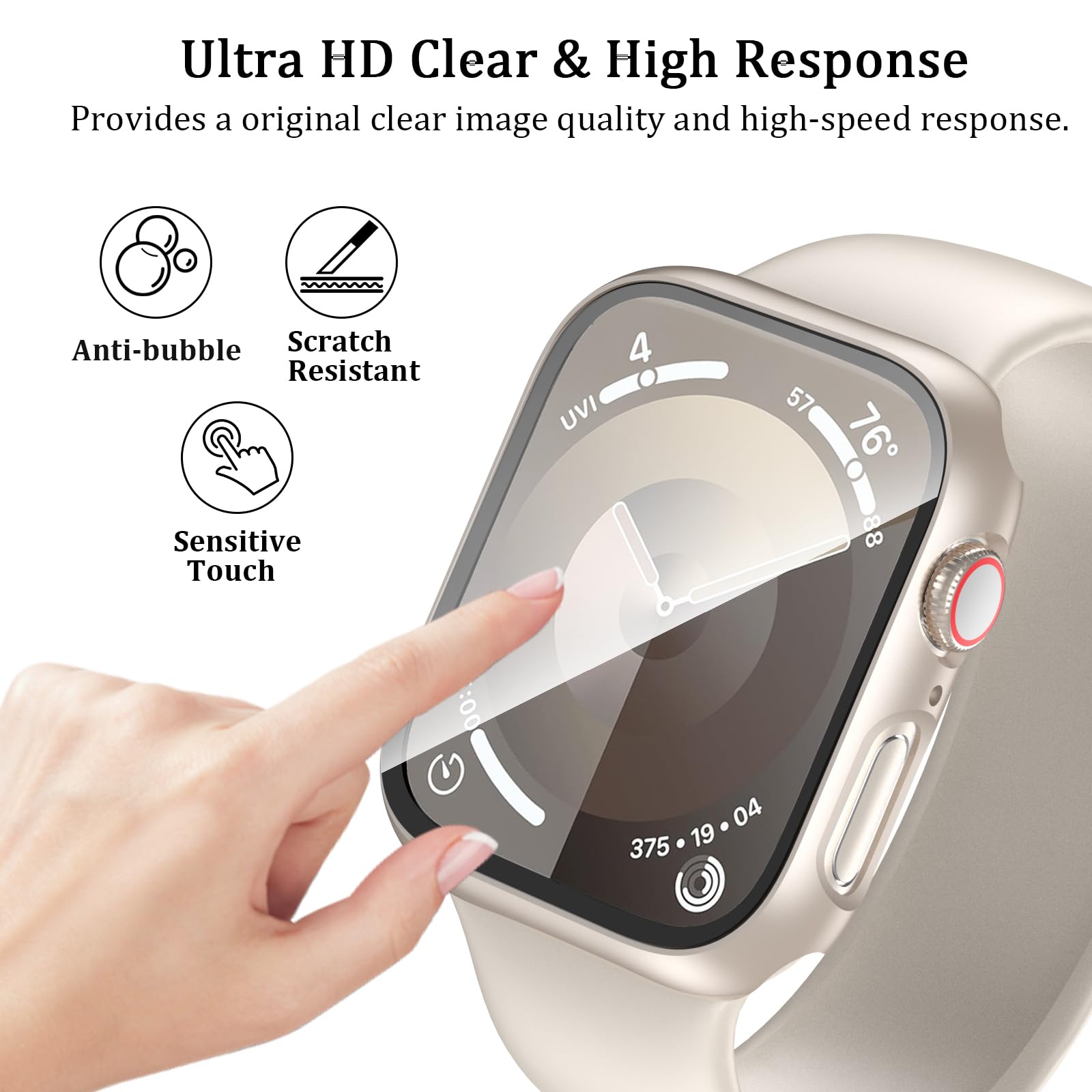 Amazon.com: HAANILKYI [2 Pack for Apple Watch Screen Protector 