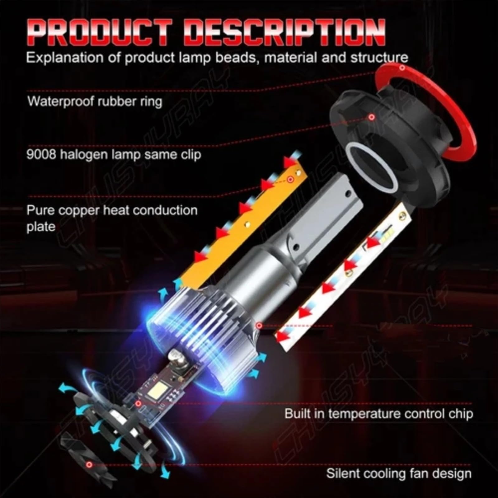 Auto Conjuntos faros Kit Combinado 6 Bombillas LED Faros Delanteros Antiniebla 9005+H11+H11 12 V 6500 K 20 000 LM Canbus Sin Errores Para Jeep Para Compass