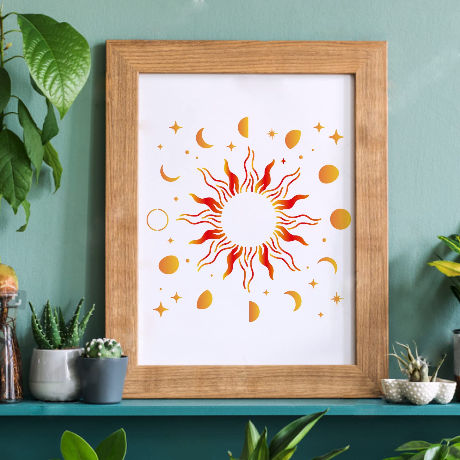 FINGERINSPIRE Stencil per Pittura A Foglia di Foresta Tropicale 30x30 cm Modello Riutilizzabile per Disegno di Foglie Tropicali per La Decorazione Arte Fai-Da-Te Stencil A Tema Estivo per Dipingere