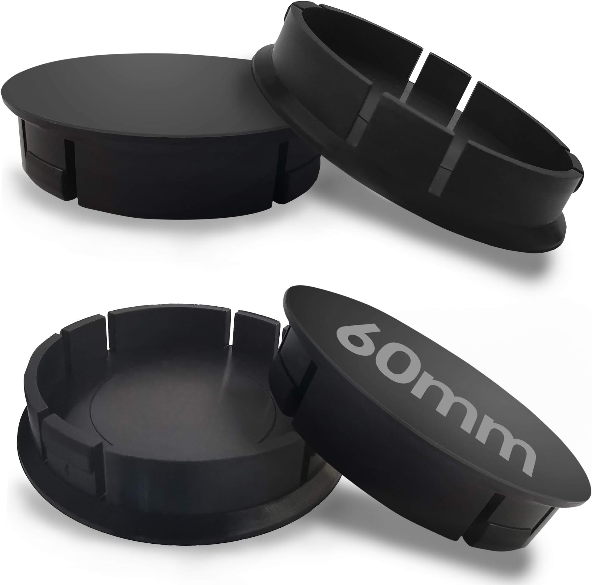 Skino Set of 4 x 60 mm Universal Black Hub Caps Wheel Centre Caps Wheel Hub Caps Car Tuning New C 0