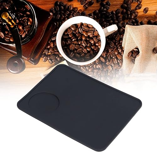 Miniatura 5 de Alfombrilla de silicona suave y flexible de grado alimenticio antideslizante para esquina de café, posavasos de café (negro)
