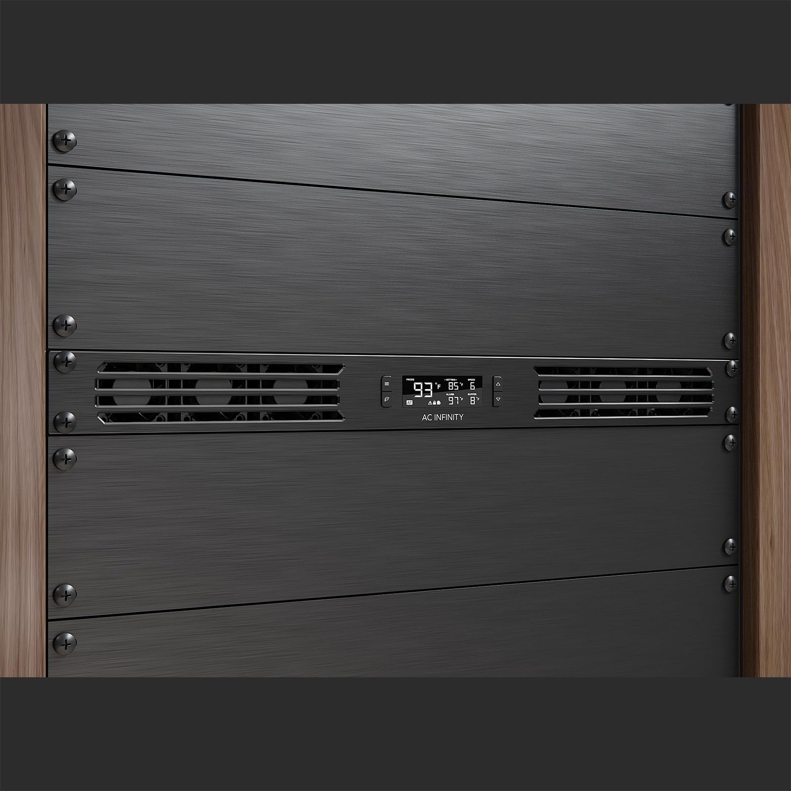 AC Infinity CLOUDPLATE T6, Rack-Montage-Lüfter 1U, Front-Abluftstrom, zur Kühlung von AV-Geräten, Heimkinoanlagen und Netzwerk 48cm Racks