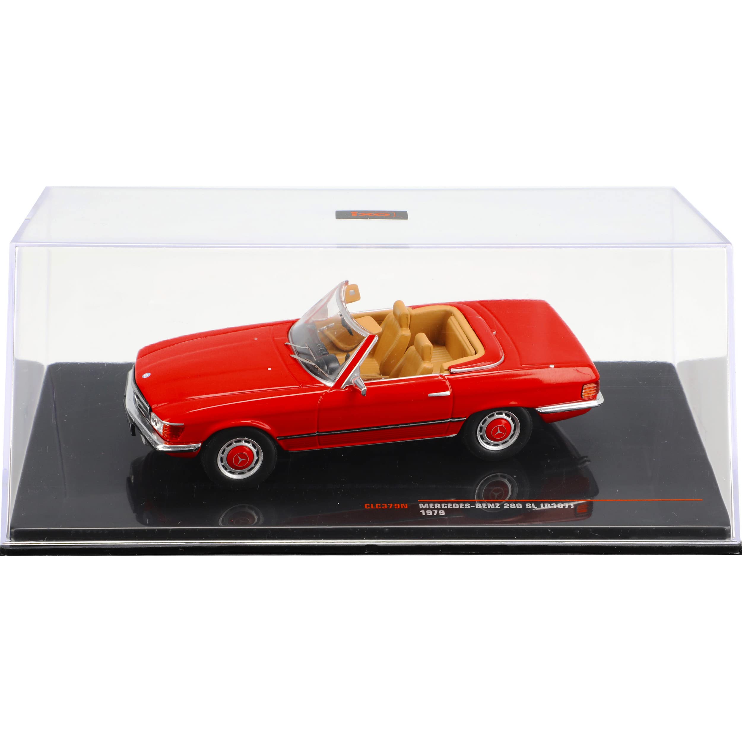 Ixo Mercedes-B SL-Klasse 280 SL Cabrio Rot R107 1971-1989 1/43 Modell Modell Auto