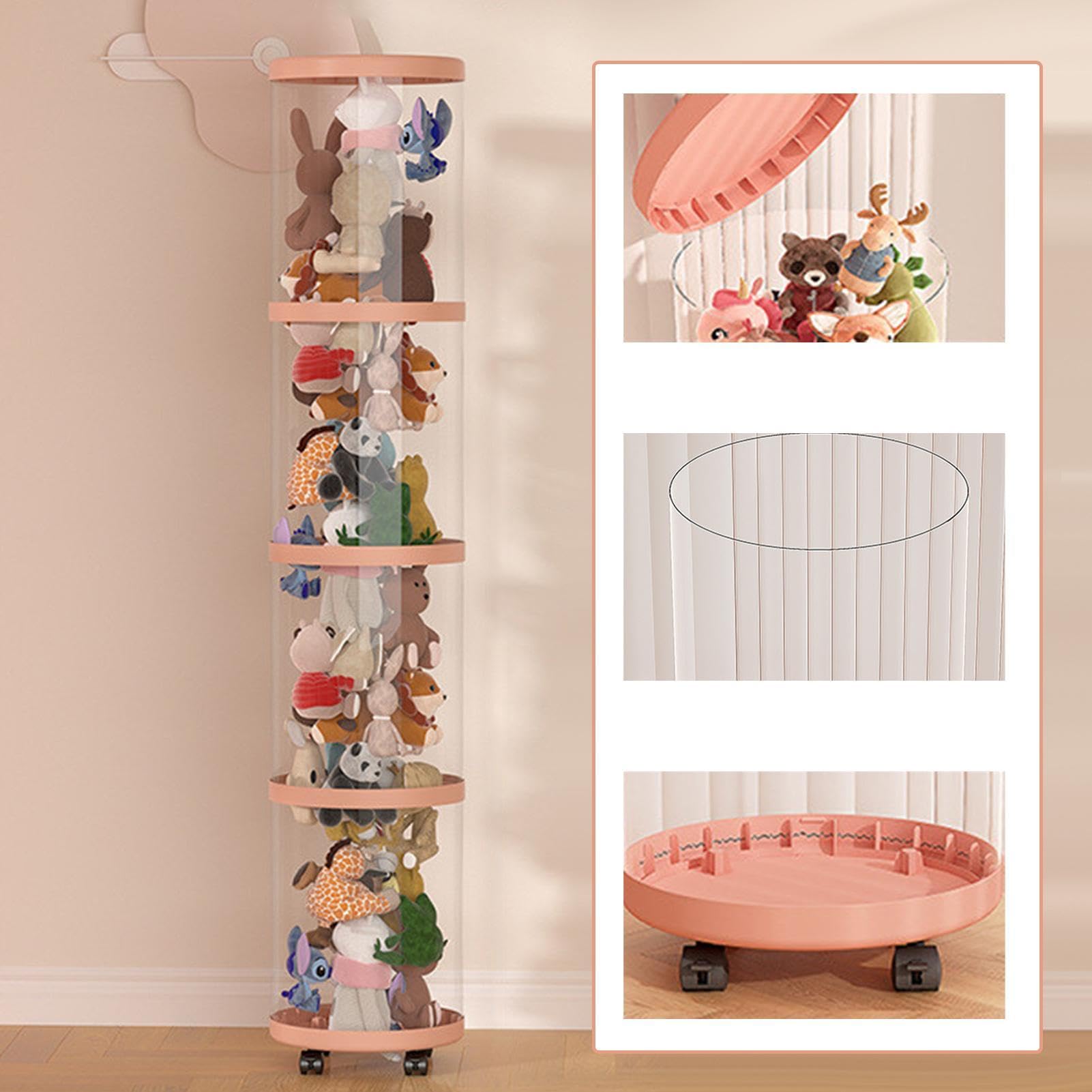 Tubo organizador de animales de peluche,Almacenamiento de tubos de animales | Tubo vertical de almacenamiento de juguetes con