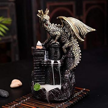Fly Dragon Incense Burner Smoke Waterfall Incense Holder Incense Cone Holder / 50 Free Incense Cones