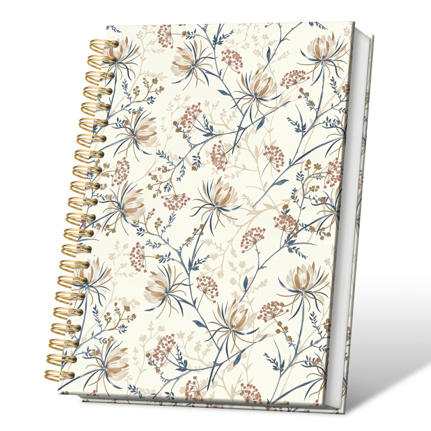Carnet de notes vintage bohème à spirales ligné de format 14 x 21 cm - 8