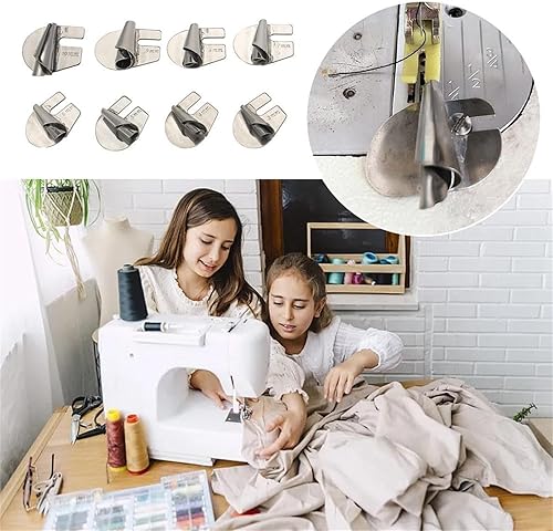 Miniatura 4 de Pie de cáñamo enrollado de costura, pie de presión enrollado de 0.15 a 0.315 pulgadas de ancho, prensatelas para máquina de coser, piezas de rizador