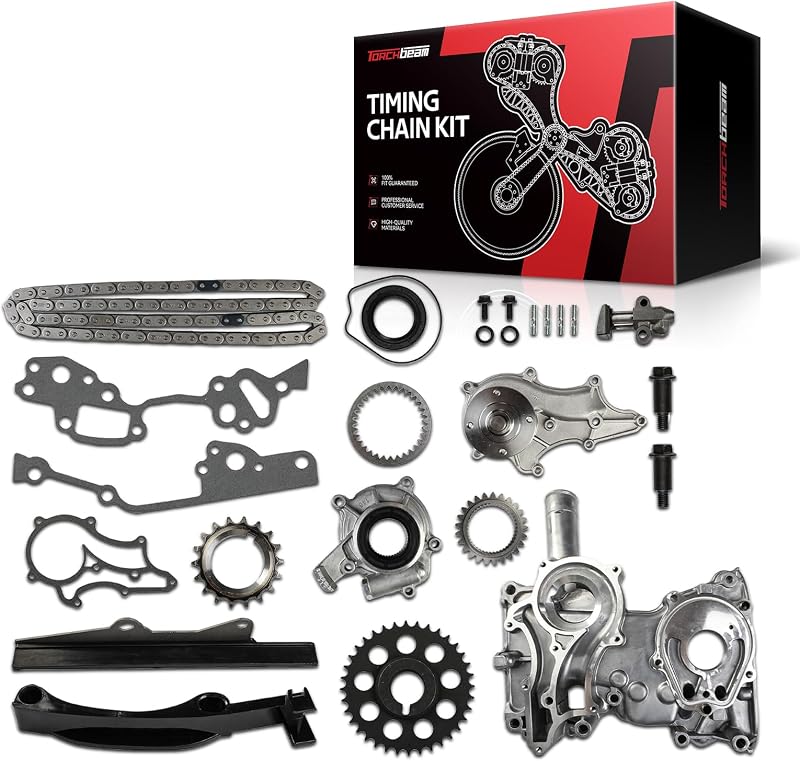 Kit de corrente de comando Torchbeam com bomba d’água e bomba de óleo para Toyota Pickup, 4Runner e Celica – WP-784