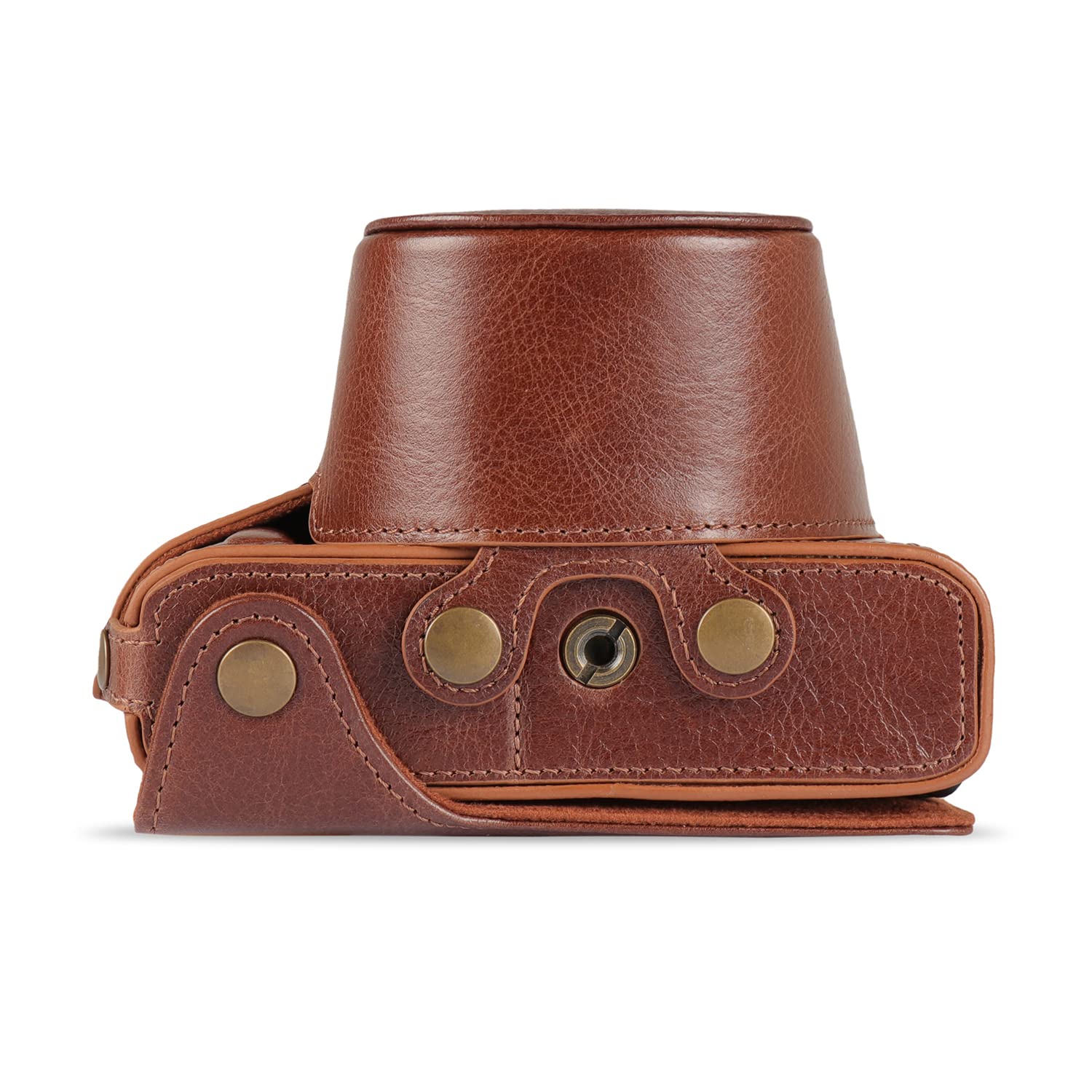 MegaGear Ever Ready Genuine Leather Camera Case Compatible with Nikon Z FC (16-50mm) (Marrón)