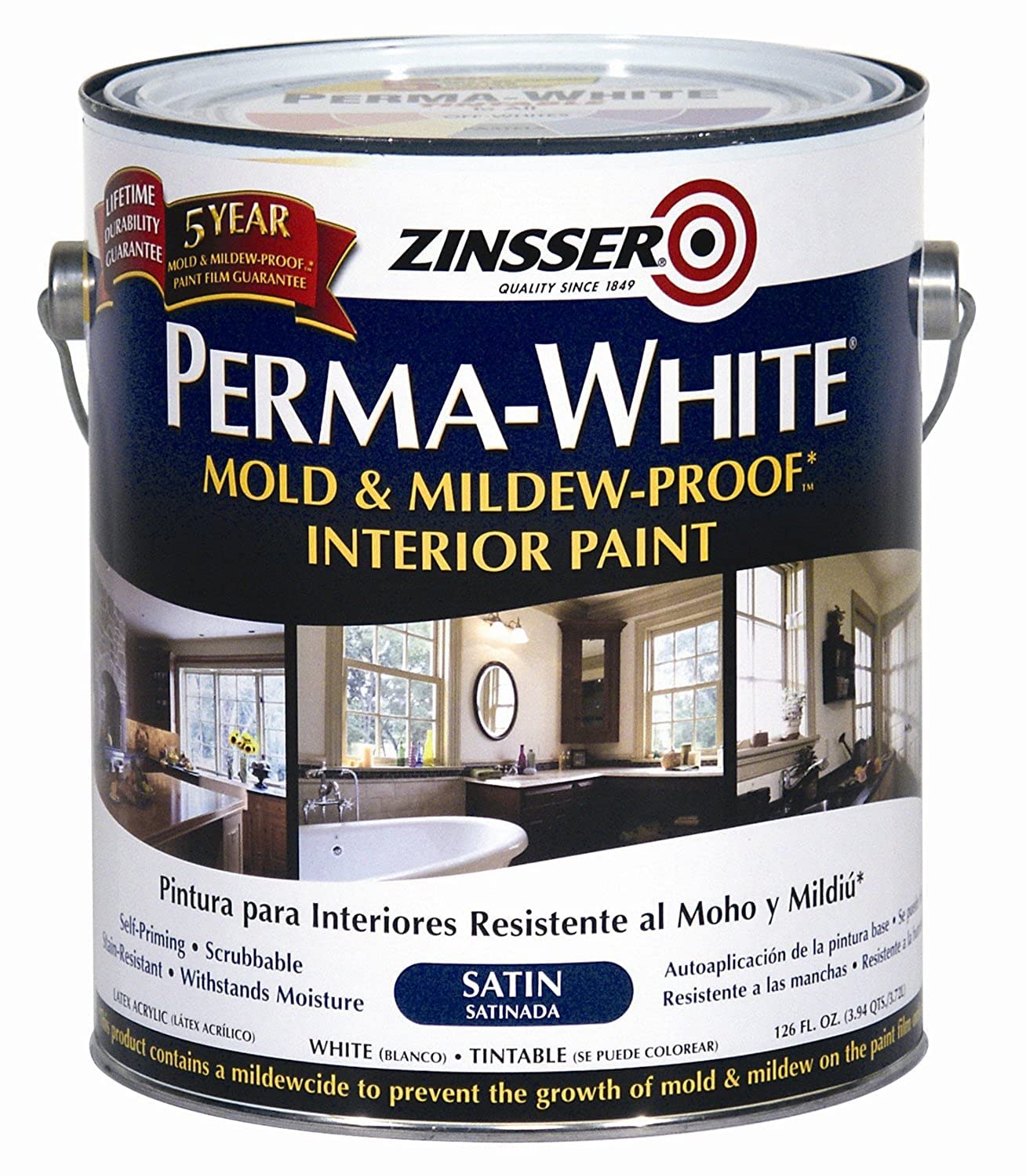 Rust-OlEUm Corporation 02711 Mold And Mildew Proof Interior Paint, 1-Gallon, Satin