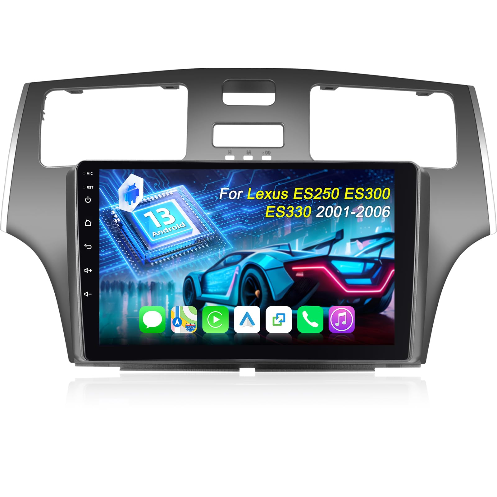 NHOPEEW [2+64G] for Lexus ES300 ES330 ES250 2001-2006 Android Car Radio with Wireless Carplay and Android Auto - 9 Inch Touch Screen Car Stereo - DSP/