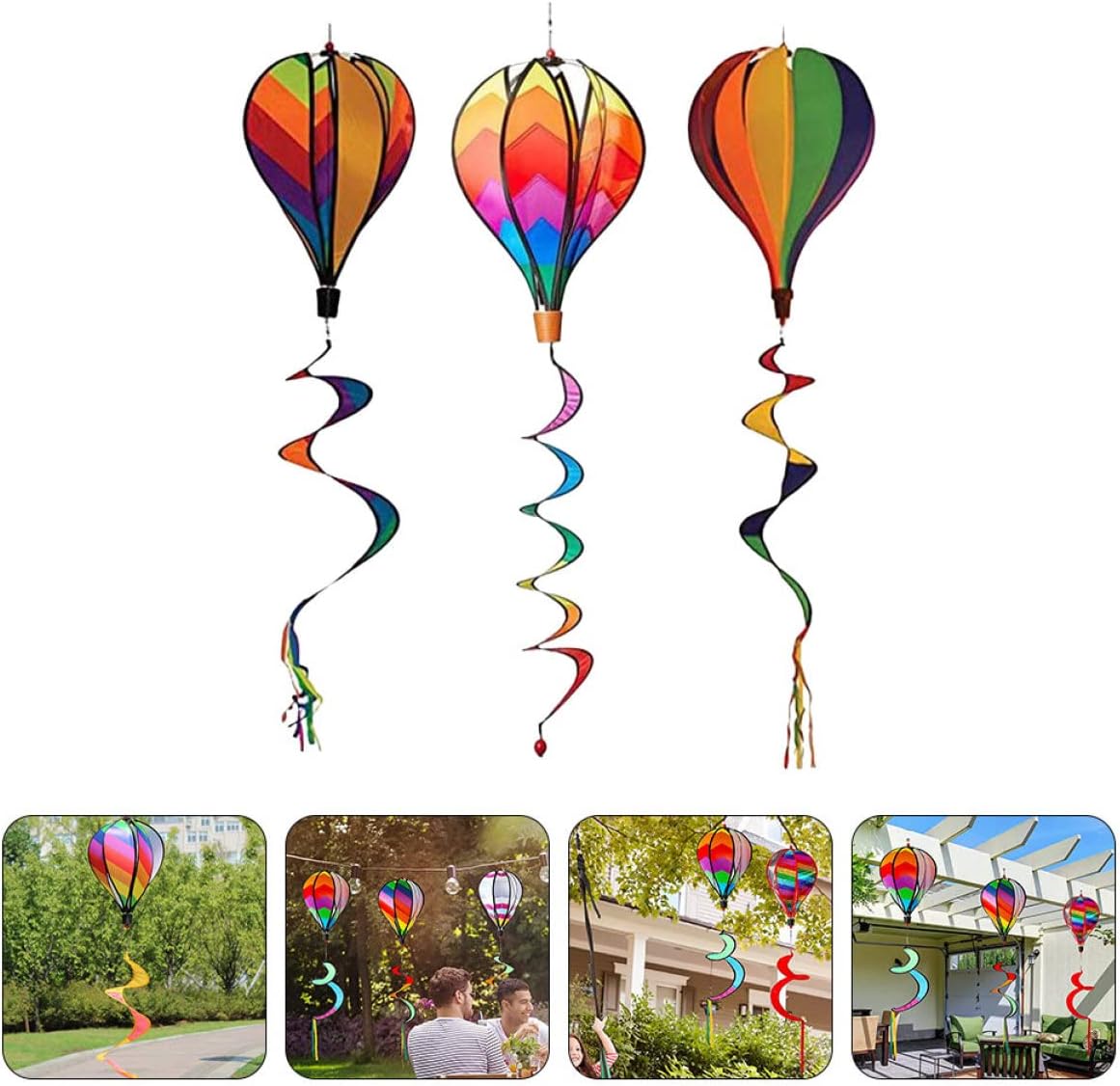 YARNOW 6 Pcs Hot Air Hot Wind Spinners Hot Solar Balloon Wind Balloon Wind Spinners