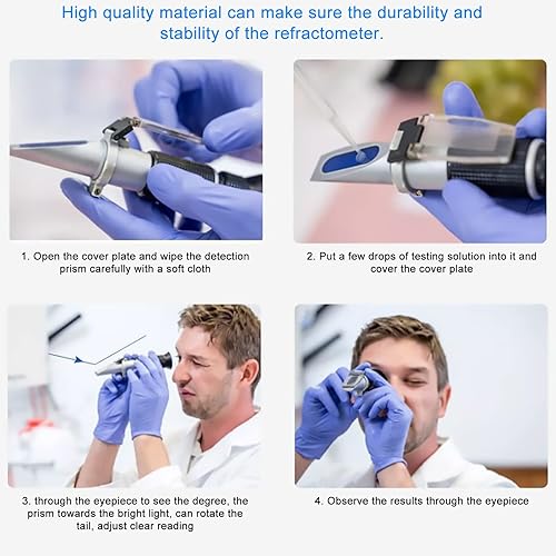 Miniatura 5 de Refractómetro RHA-503ATC Anticongelante Refrigerante Refractómetro Glicol/Refrigerante/Fluidos Anticongelante Detector Tester ATC Anticongelante