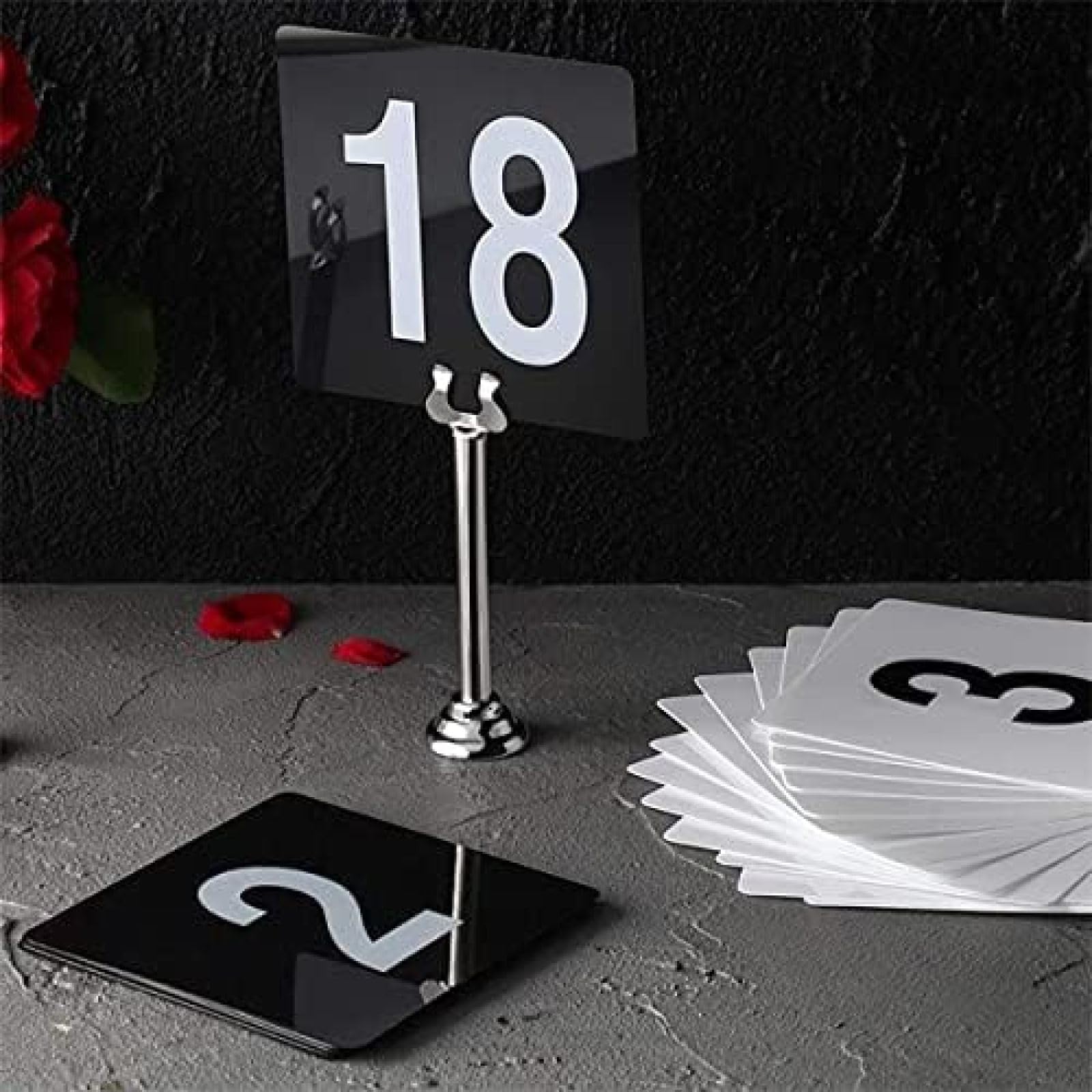 100 Pièces Cartes De Numéro De Table, 1-100 95X100Mm Carte De Siège De Numéros Noirs en Plastique Double Face, Ustensiles De Bar De Restaurants Wpubs Fourniture De Restaurant,outstanding78