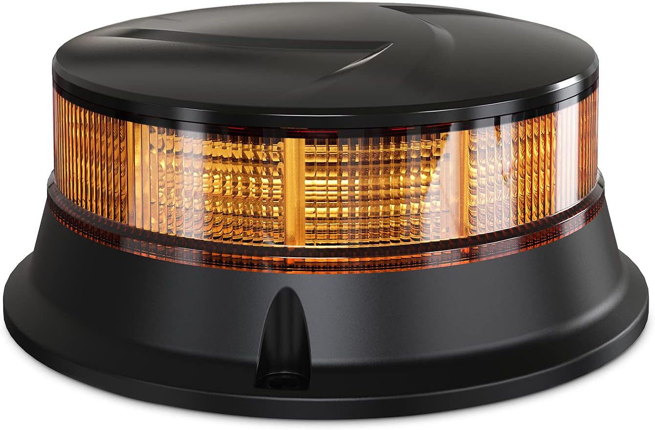 Agrieyes Amber Beacon Light 4.2Inch, Flashing Safety Warning Lights