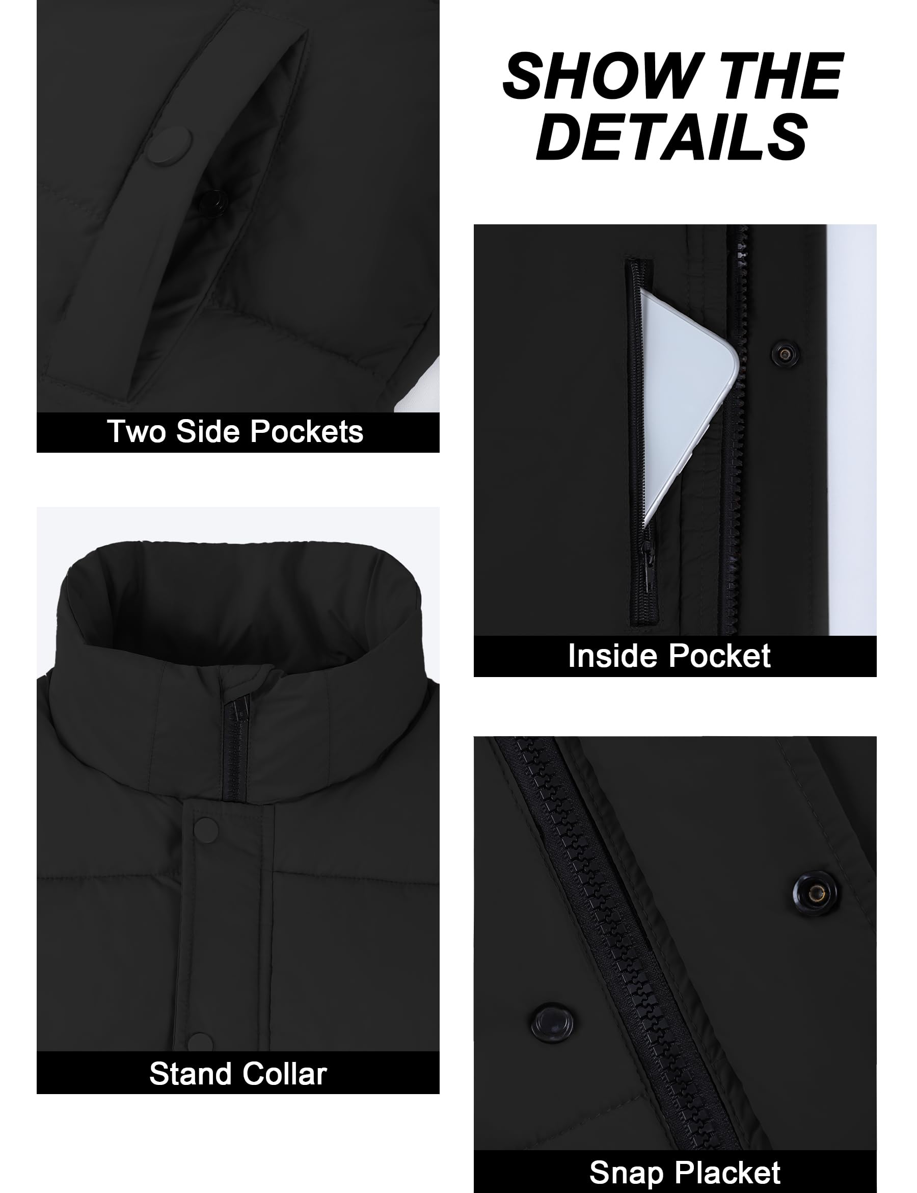 Fengbay Doudoune Sans Manches Femme, Doudoune Légère et Chaude Veste Matelassée Chic Gilet Sans Manche, Idéal Automne Hiver pour Randonnée, Voyage, Ville