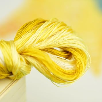 Hand Dyed 100% Mulberry Silk Embroidery Thread 4 Spools of 25 Yards (17-1)