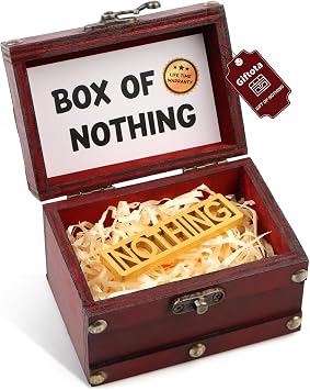 Giftota The Gift of Nothing - Gag Gifts for Person Who Wants Nothing & Who Has Everything Great for White Elephant Funny Birthday Christmas Idea Joke Gifts for Women Men