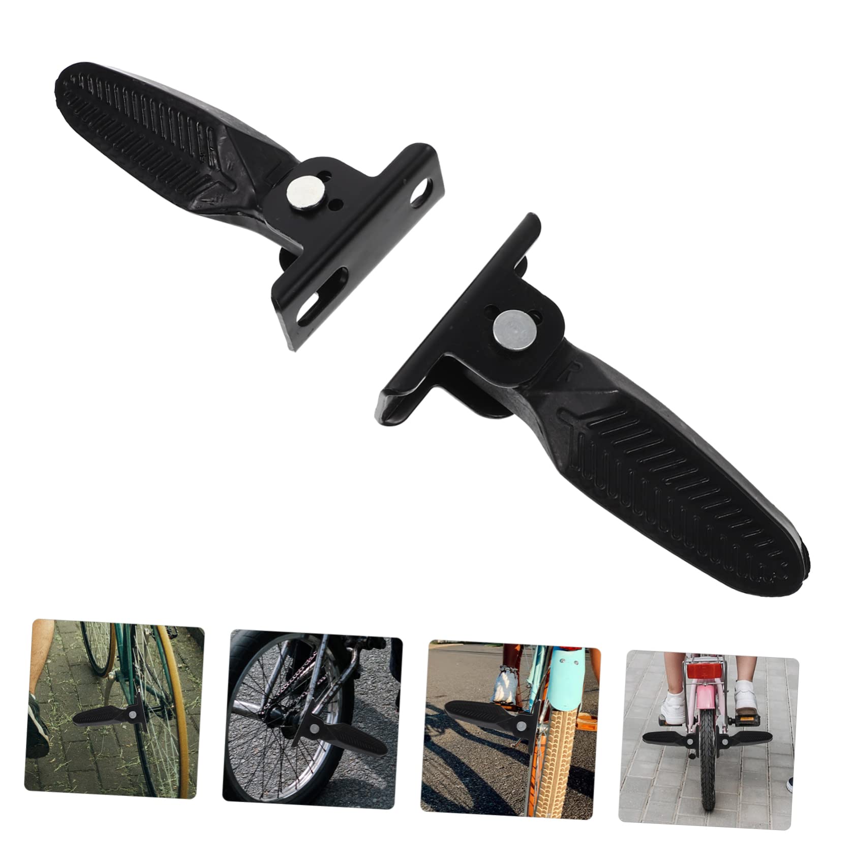 Yardwe 1 Pair Electric Car Rear Seat Pedals for E- Bike Accessories Pegs Rear Wheel Treadles
