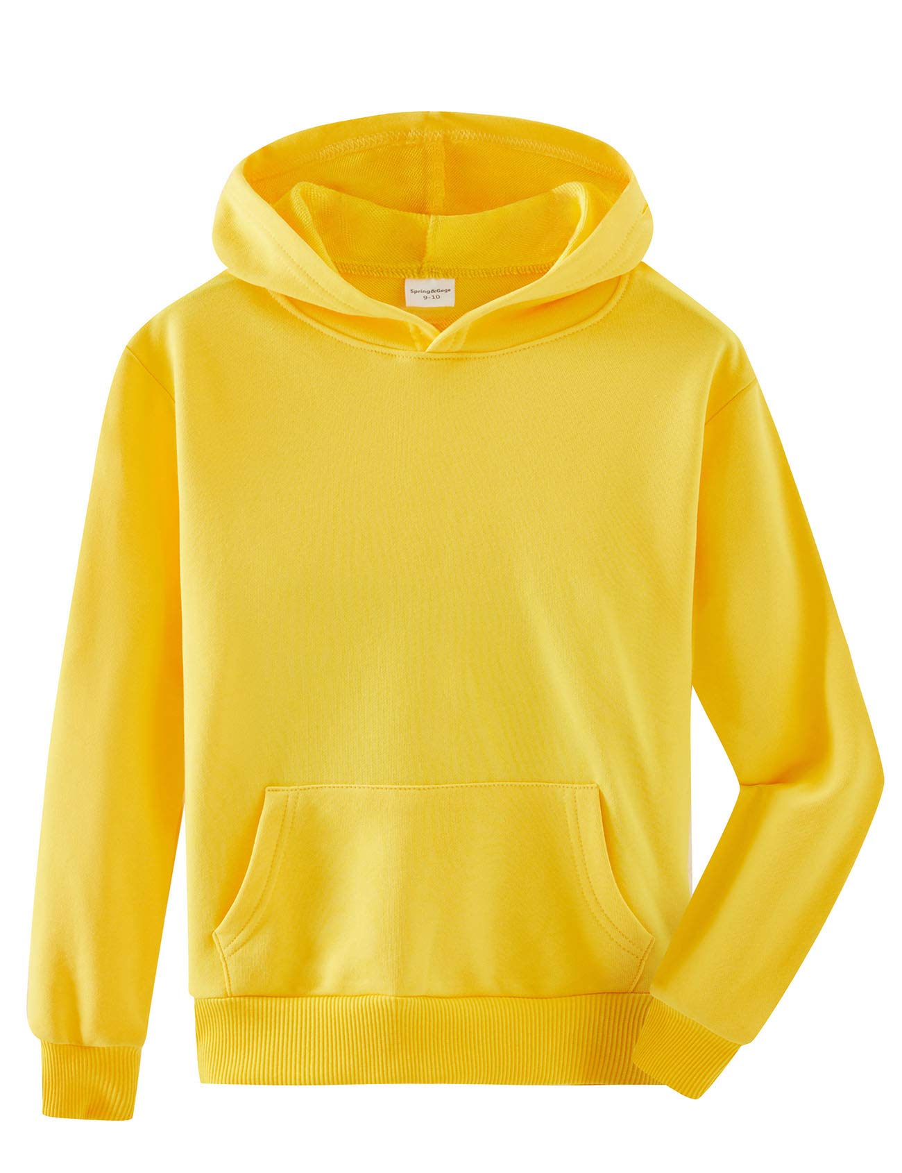 Spring&Gege - Sudaderas suaves, lisas y clásicas con capucha para niños y jóvenes (2-12 años)