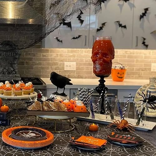 Miniatura 3 de Dispensador de bebidas de plástico en forma de calavera, 1 galón, transparente, 1 unidad