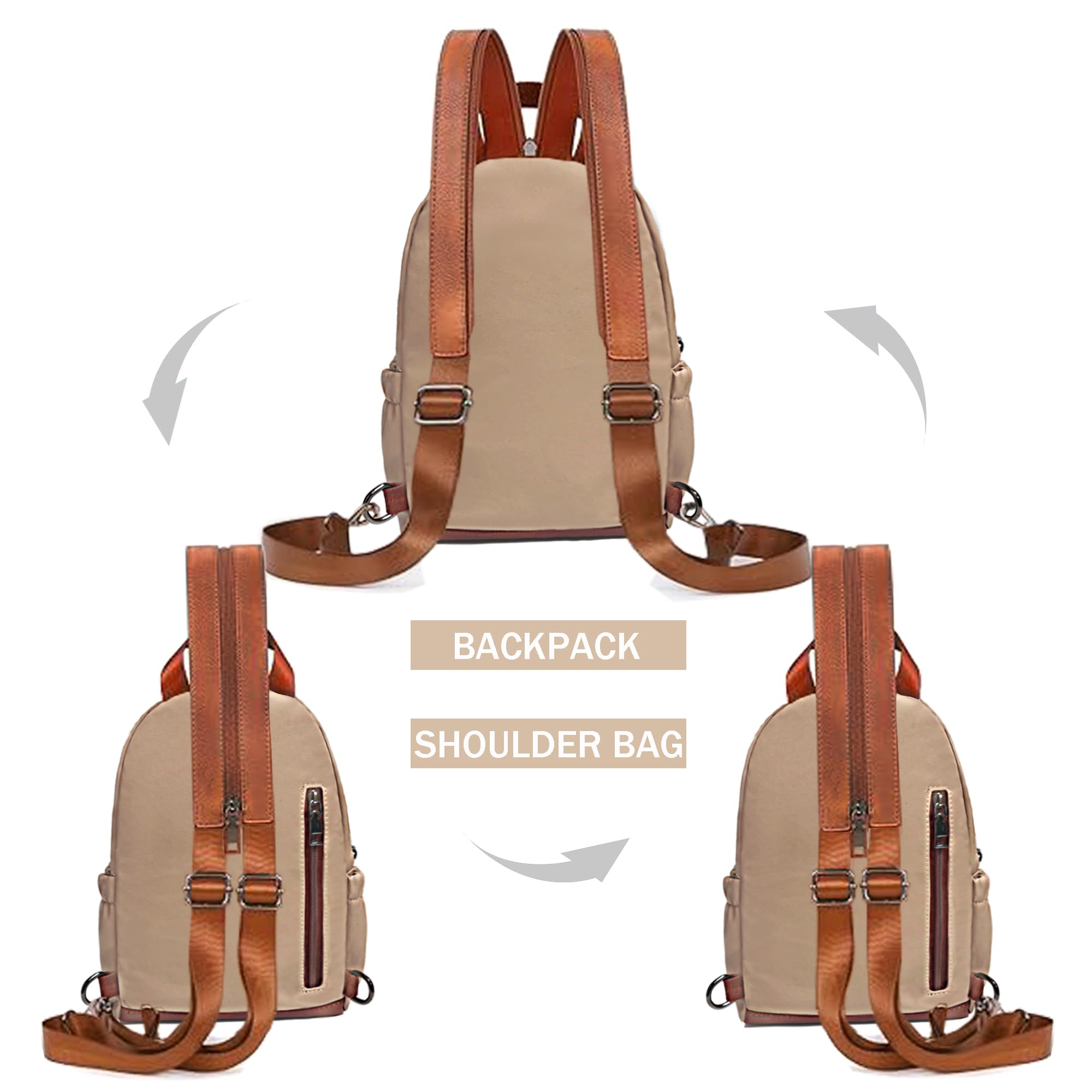 Mini plecak damski, mały – plecak miejski, torebka antykradzieżowa, wodoszczelny, elegancki plecak crossbody, plecak damski, na co dzień, na podróż, czas wolny, zakupy, do pracy