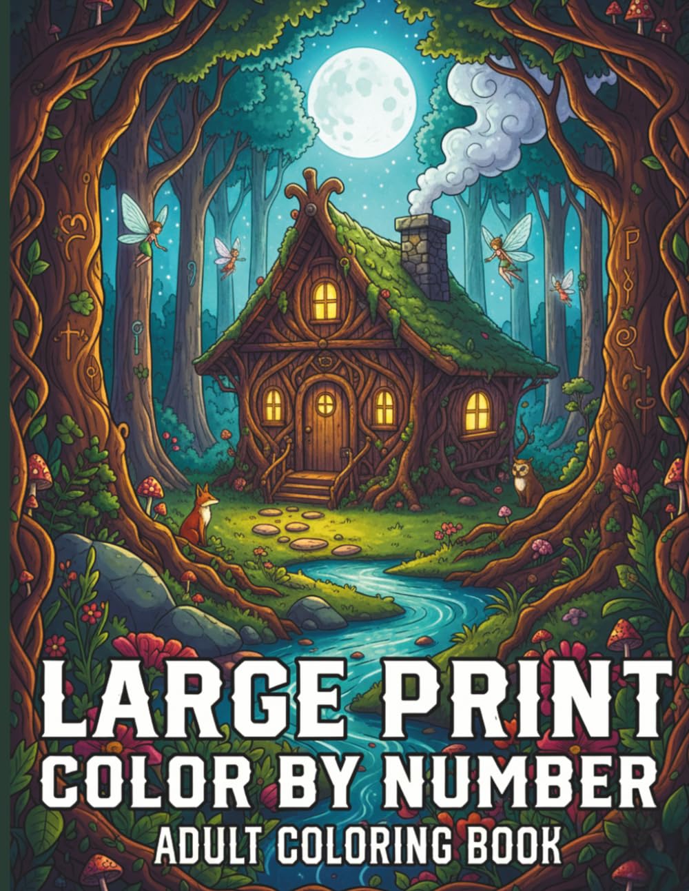 Large Print Color by Number Adult Coloring Book: Easy to See and Color Illustrations with Bold Lines and Simple Patterns for Seniors and Beginners Looking for a Relaxing Coloring Hobby