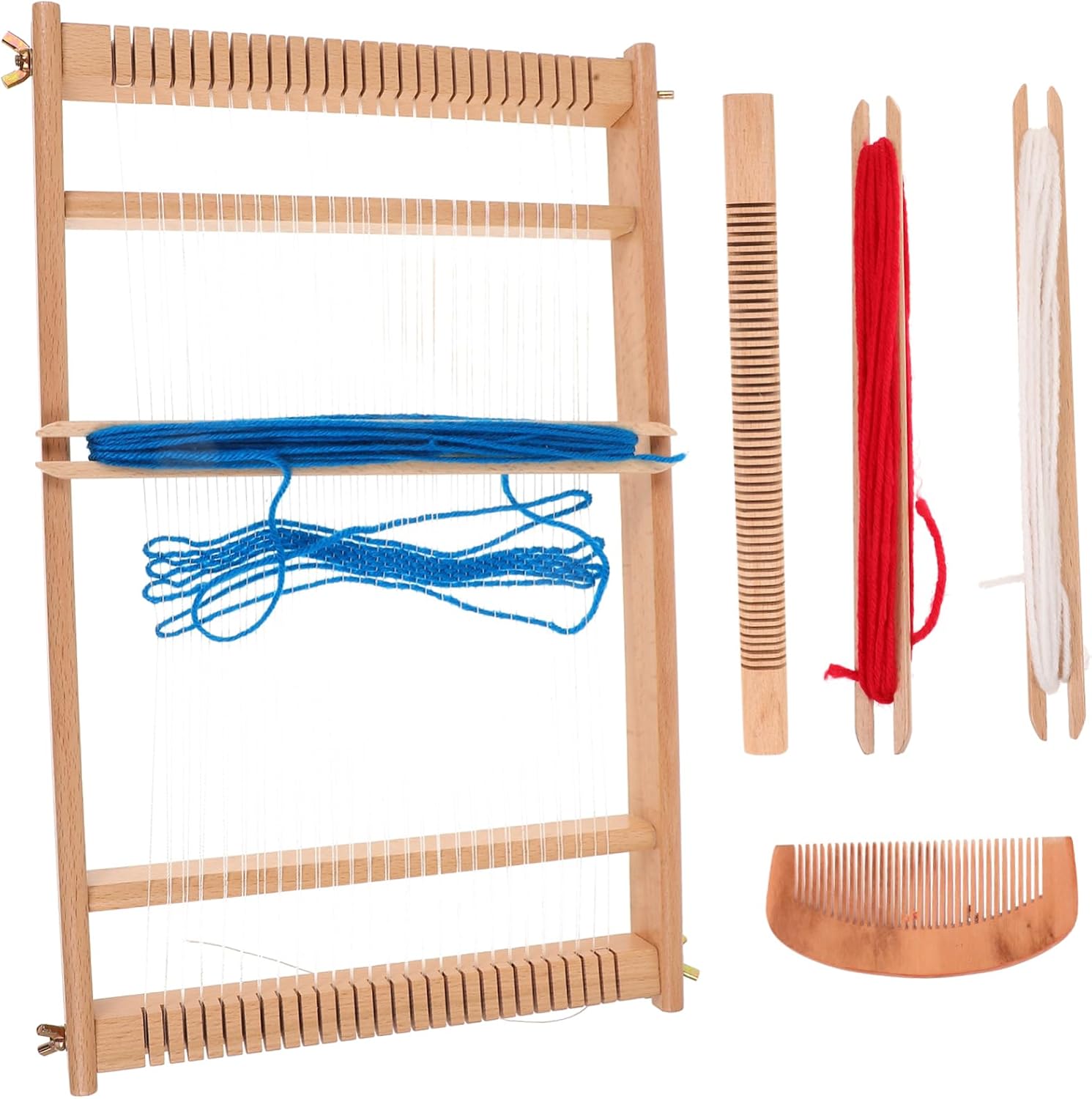 ARTIBETTER Wooden Weaving Loom for DIY Crafts Handcrafted Loom for Beginners and Boy Girl Durable Design for Creative Projects and Fun Weaving Experience