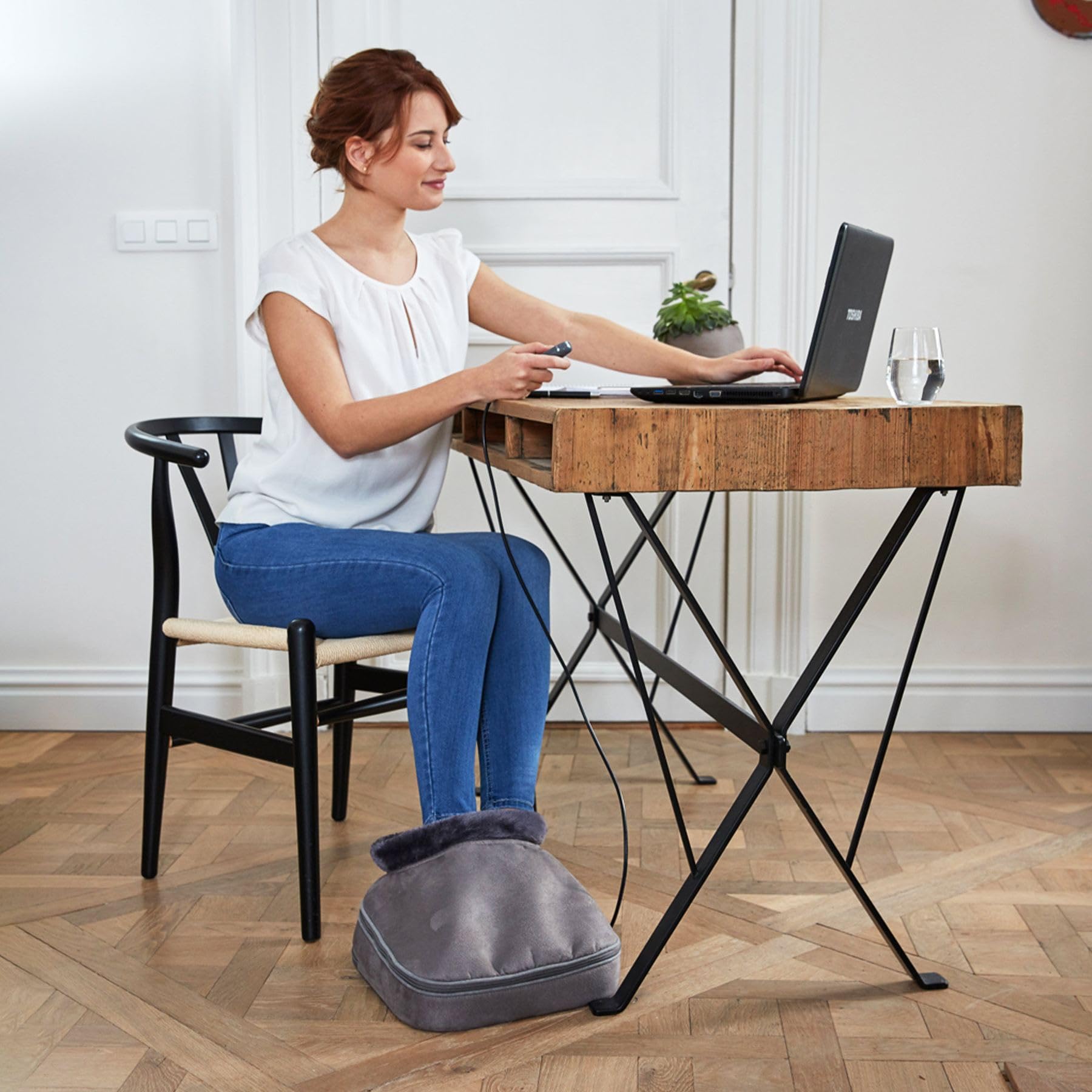 Chauffe-pieds électrique - Shiatsu - Massage chauffant - Pieds Dos Jambes