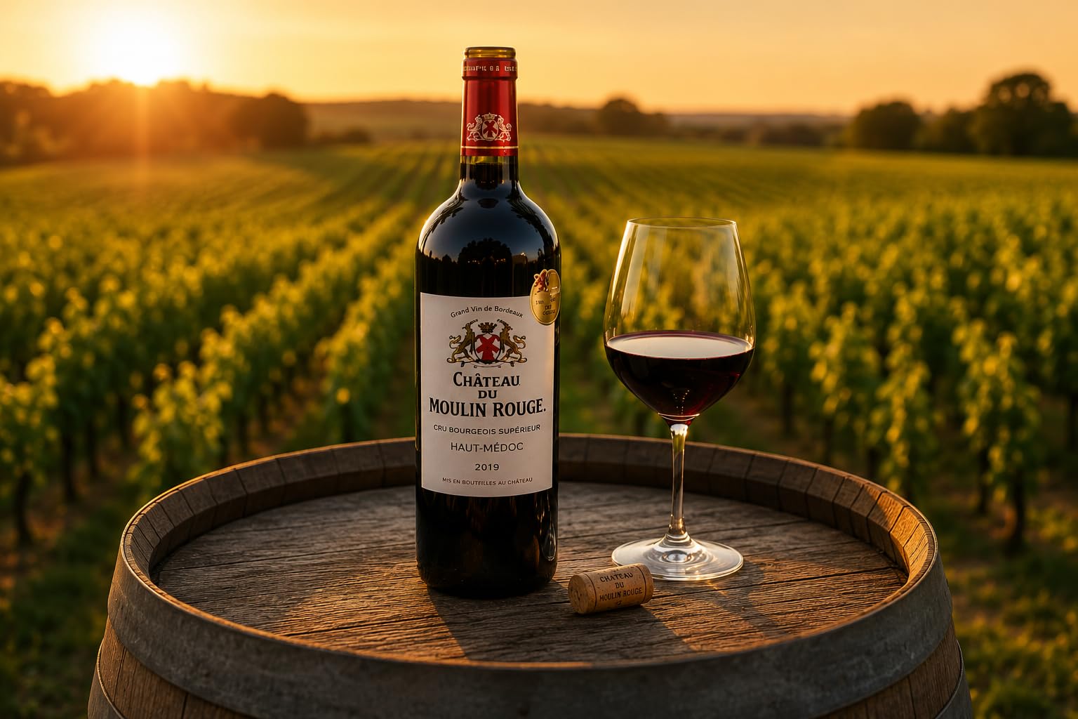 Château du Moulin Rouge 2019 Cru Bourgeois Supérieur Rotwein 6x0,75l | Haut-Médoc, Bordeaux, trocken