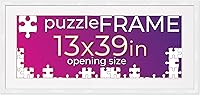 Vista 15 de Poster Palooza Kit de marco para rompecabezas de 21.25 x 15 pulgadas, incluye hojas de pegamento para rompecabezas, marco de madera blanca