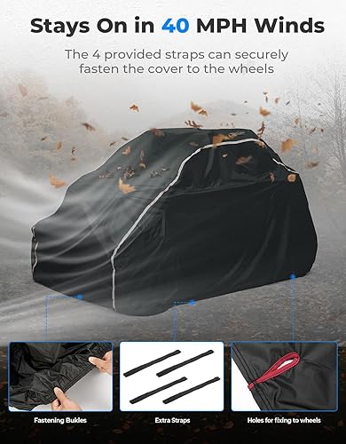Miniatura 2 de Kemimoto - Funda impermeable y reflectante para vehículo UTV, protege de lluvia, nieve, polvo, suciedad y radiación UV