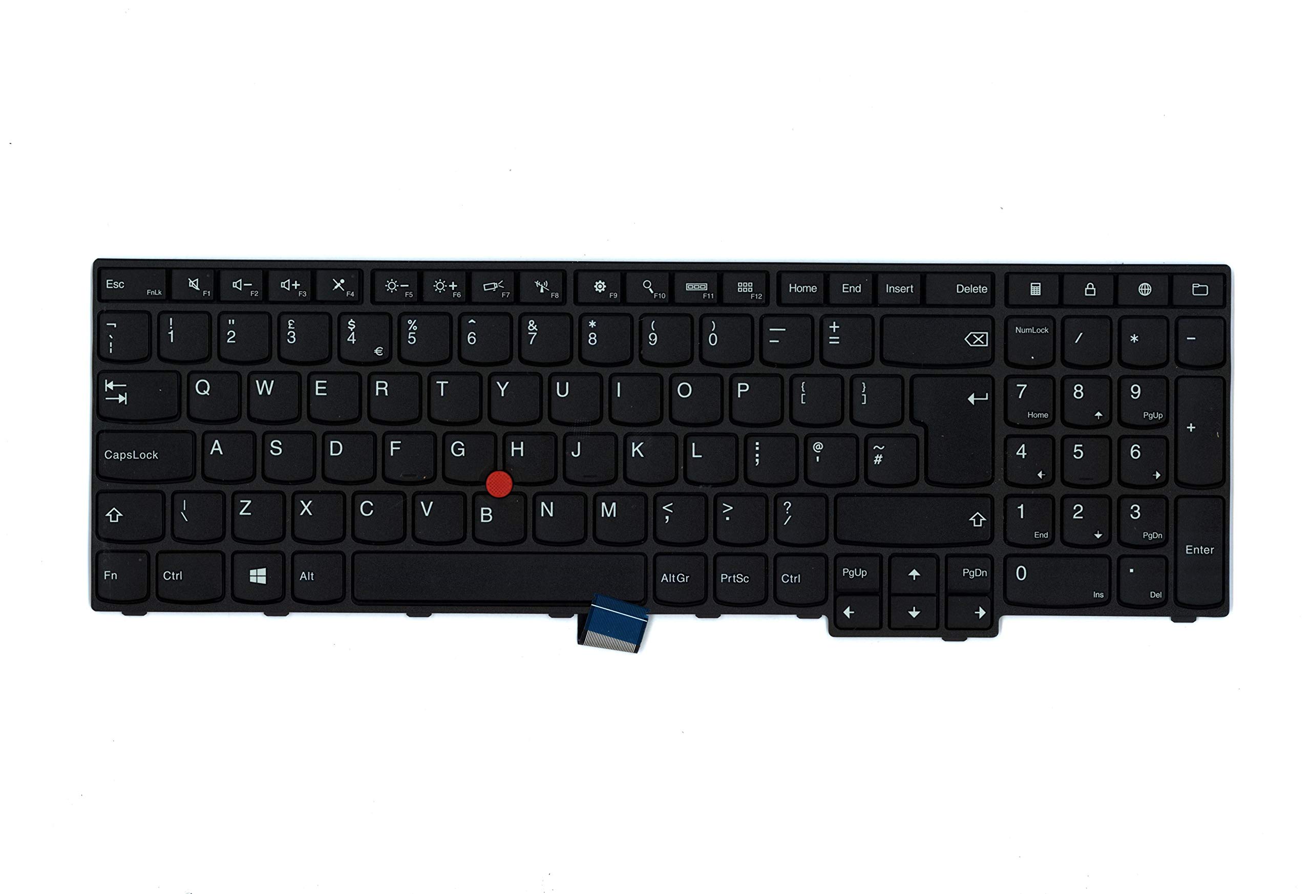 TellusRem replacement UK non-backlit keyboard for Lenovo Thinkpad E550 E560 E560c