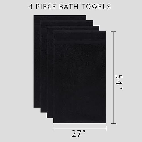 Miniatura 3 de All Design - Toallas de baño de 27 x 54 pulgadas, de secado rápido, 100% algodón turco pbaño, invitados, piscina, gimnasio, campamento, viajes,