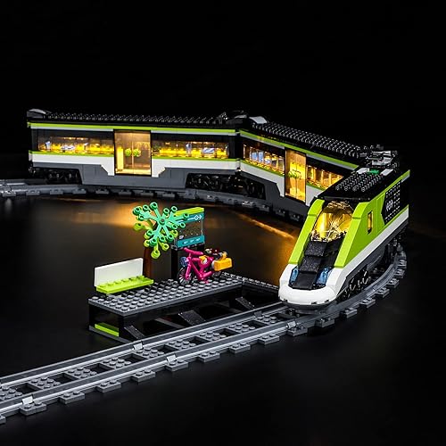 YEABRICKS Luz LED para Lego-60337 City Express modelo de bloques de construcción de tren de pasajeros (juego de Lego no incluido)