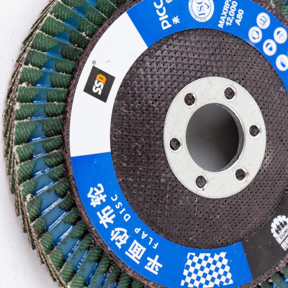 10Pcs 5″ 125mm 40 60 80 120 Grit Angle Grinder Flap Sanding Disc - View #6