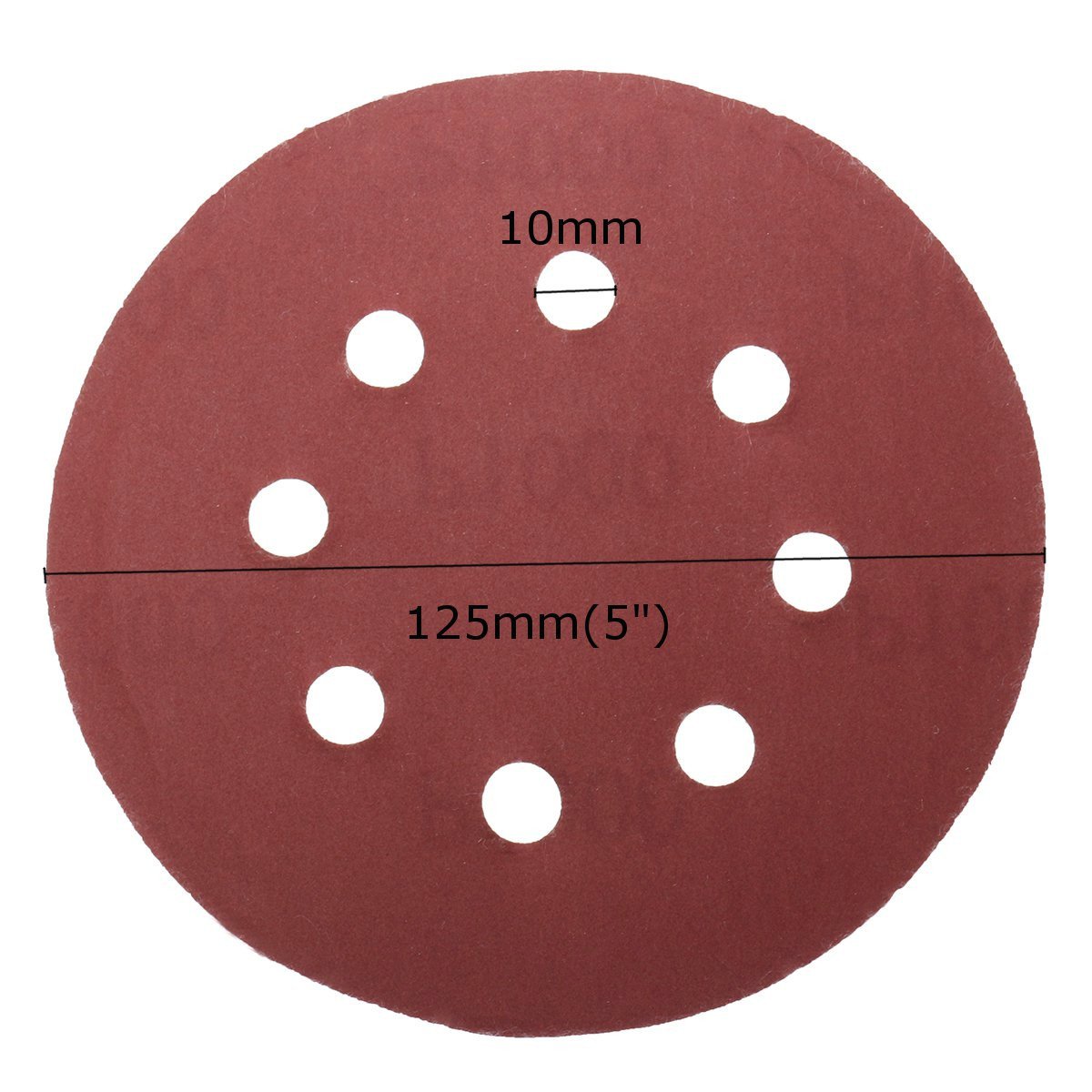 HAPYLY 5 Inch 8-Hole Hook and Loop Sanding Discs 25PCS 800 1000 1200 1500 2000 Grit Assorted Orbital Sander Round Sandpaper Tool