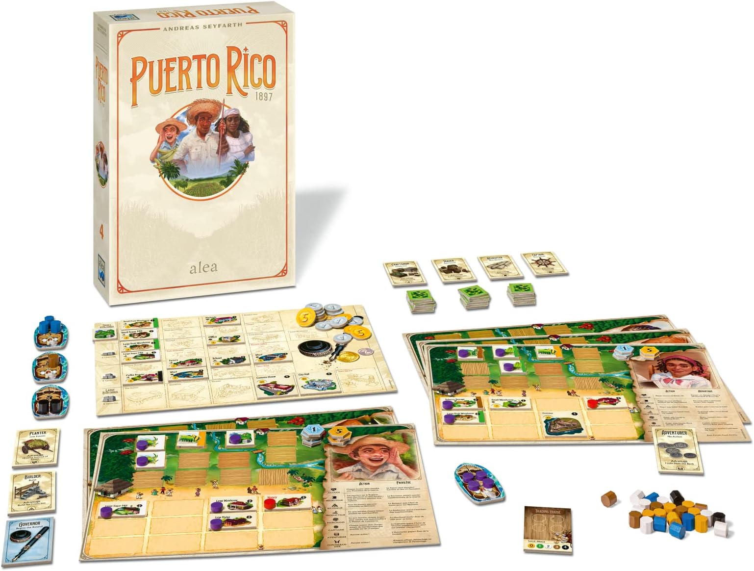 Puerto Rico 1897 Board Game - Strategic Gameplay for Kids and Adults | Enhanced with New Art and Storyline | Expanded Content for Increased Challenge | Ideal for Ages 12 and Up