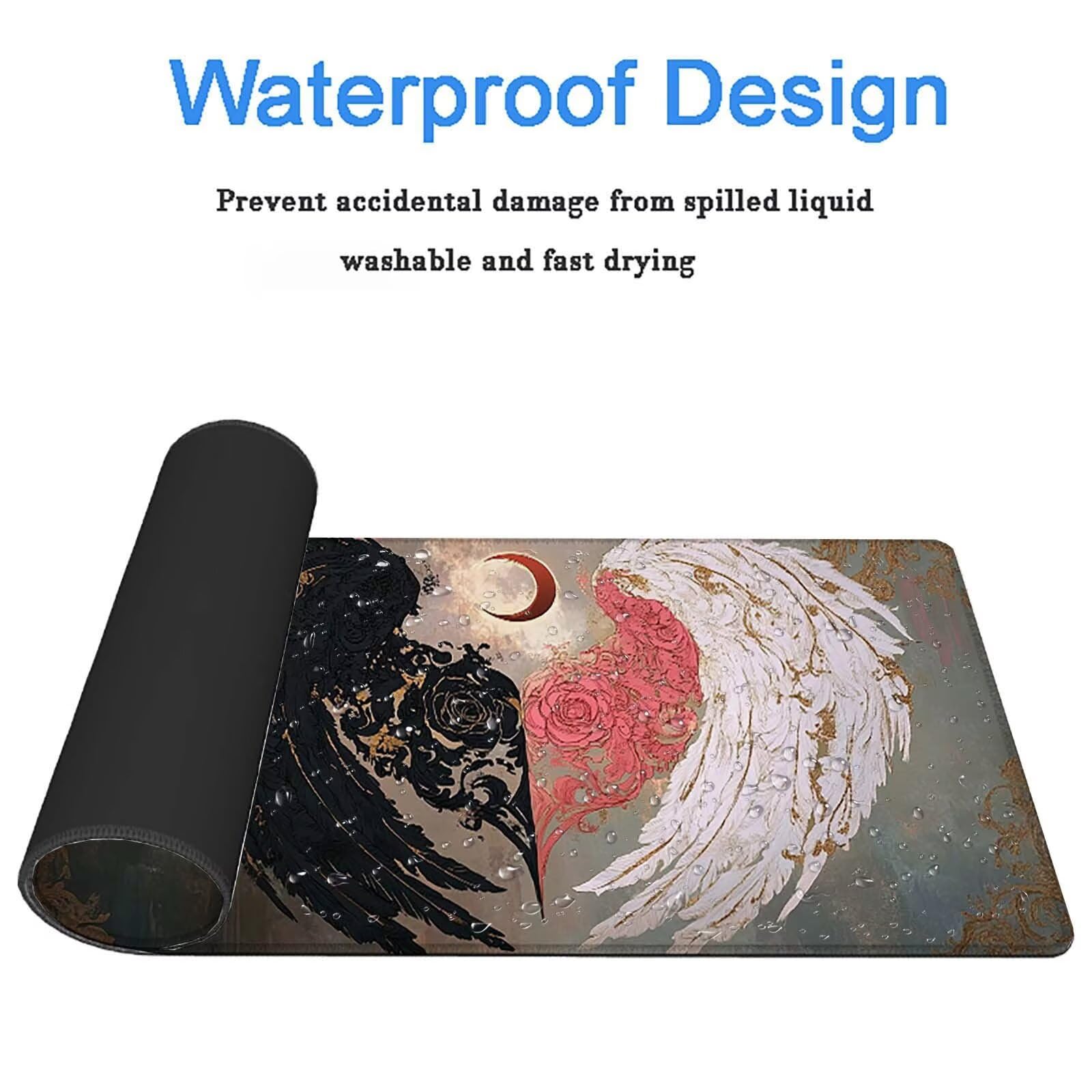 Tappetino Mouse Gaming, 1200x600mm Tappetino Mouse XXL Retro 0c0-232 | Mouse Pad Grande, Ottimizzato per i Sensori da Gioco, Migliora Precisione e Velocità, per Mac e PC, ala