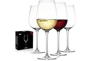 JBHO Jade Vintage White and Red Wine Glasses