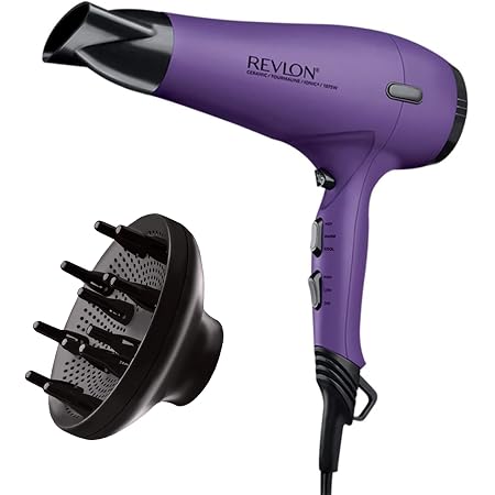 Amazon.com: Secadora de pelo eléctrica CA Revlon 1875 W, Púrpura : Belleza  y Cuidado Personal