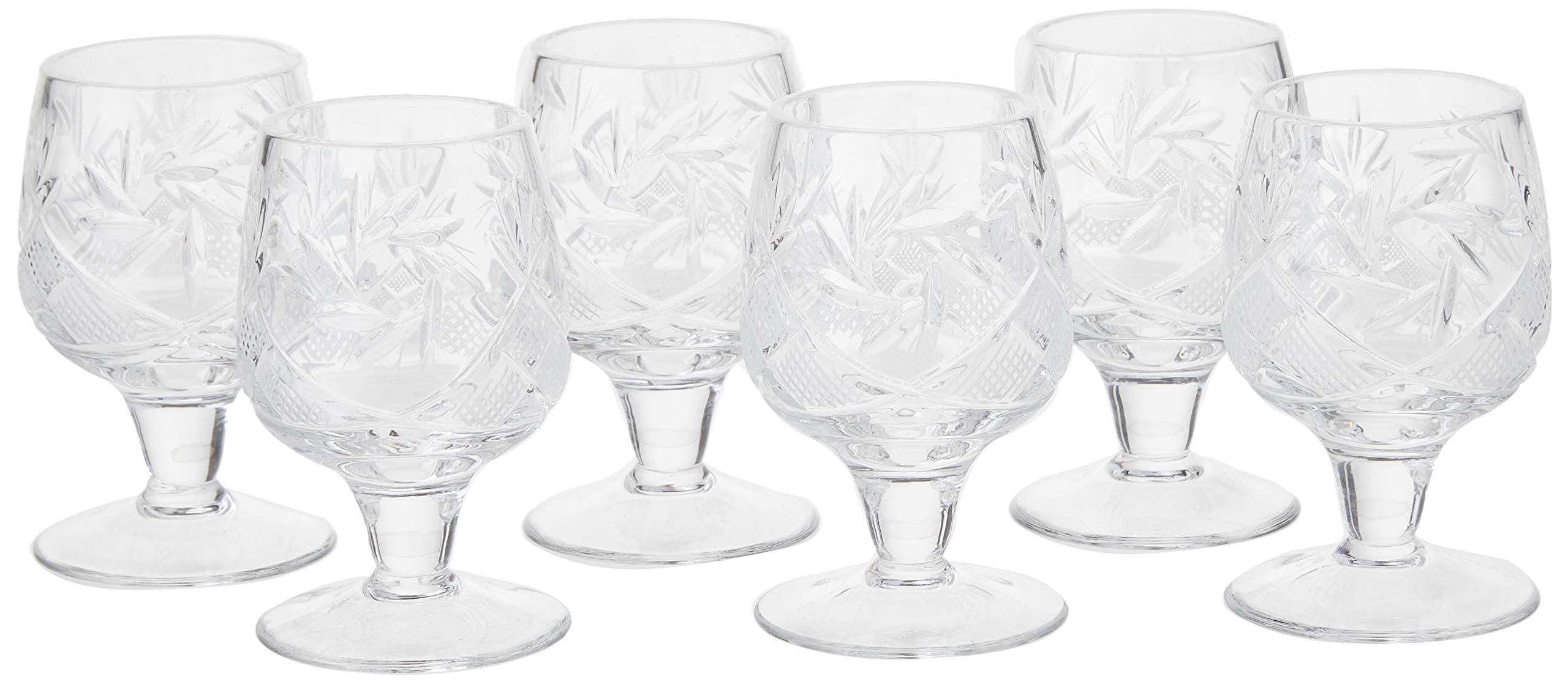 Amazon.com | Set of 6 Neman Glassworks, 0.5-Oz Hand Made Vintage