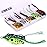 Fishing Lures Topwater Floating Weedless Lure Frog Baits with Double Sharp Hooks Soft Bait for Bass Snakehead Salmon Freshwater Saltwater Fishing (Mix Style)-A
