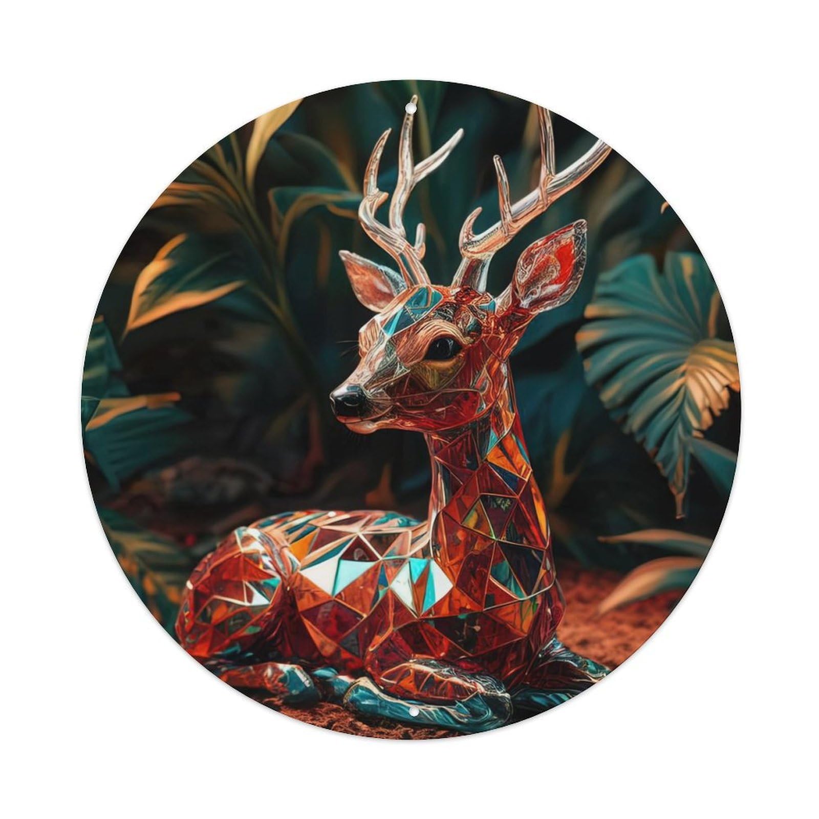Animal Abstract Fawn Metal Tin Sign