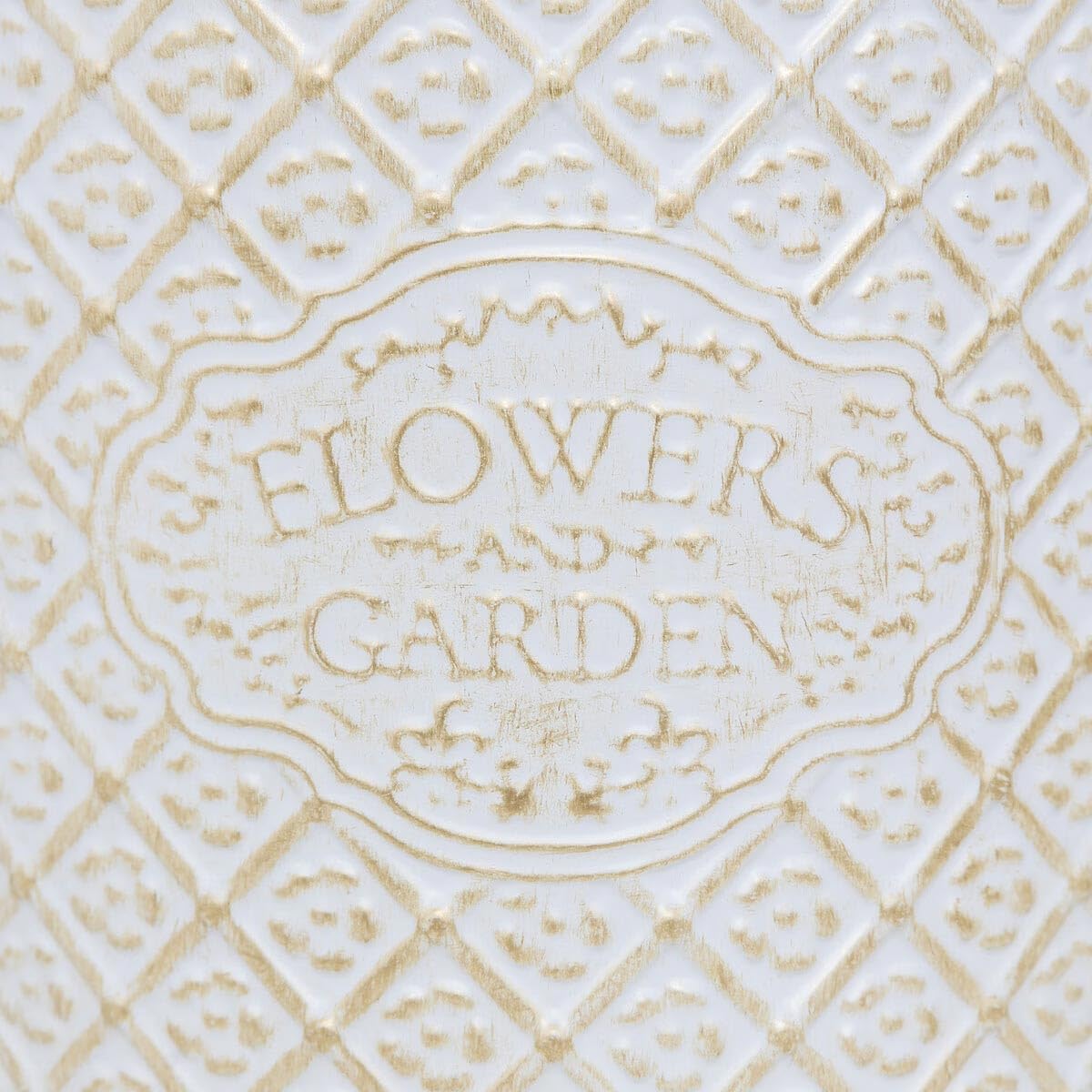 Atmosphera Créateur d'intérieur - Lot de 2 Cache-Pots en Métal Tino 22cm Blanc