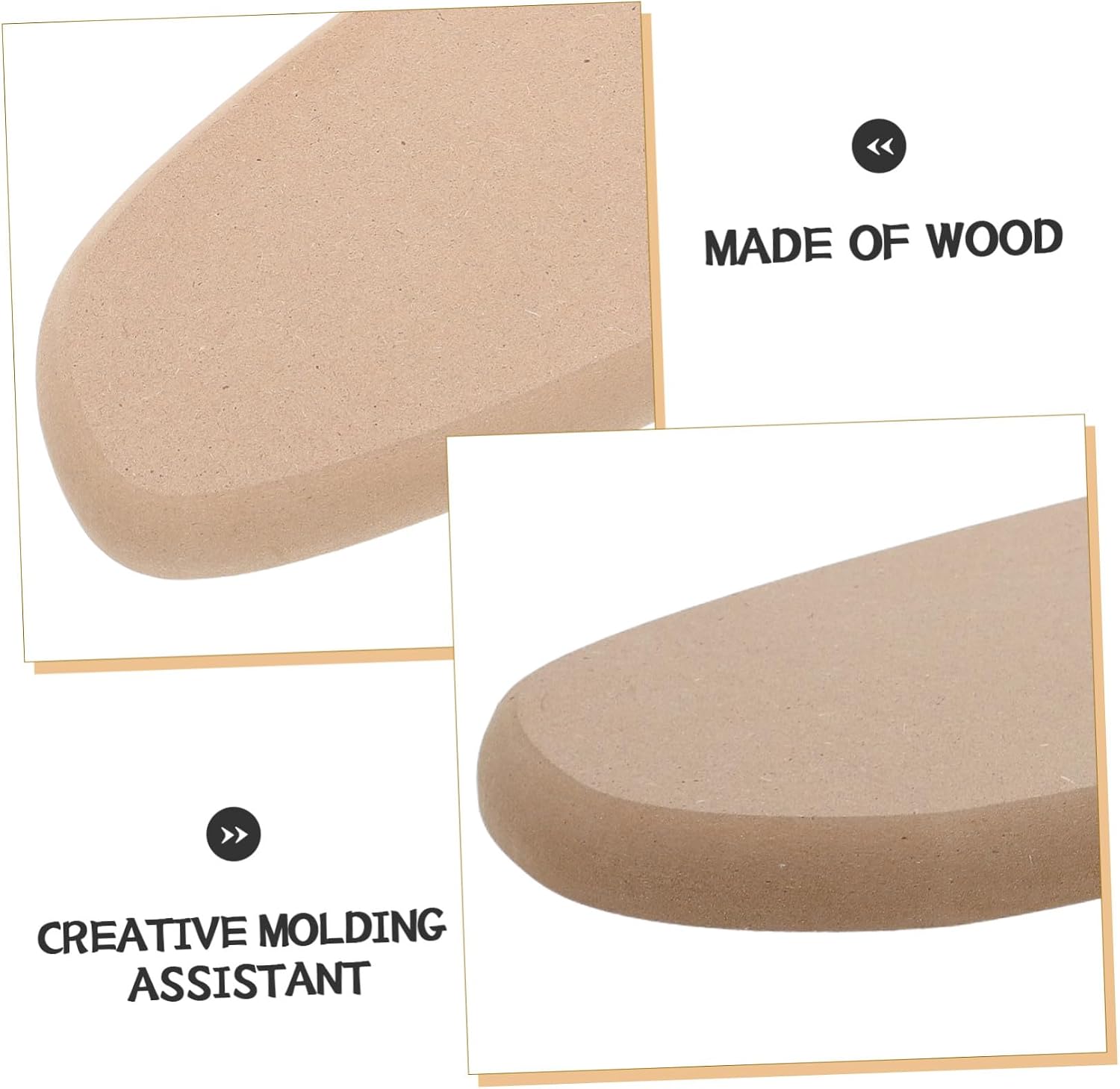 Wakauto Irregular Wood Mold for Clay Plate Forming and Dish Slump Techniques, Creative Pottery Plate Mold for Hand Sculpting and Clay Shaping in Crafting Projects and Pottery Studios