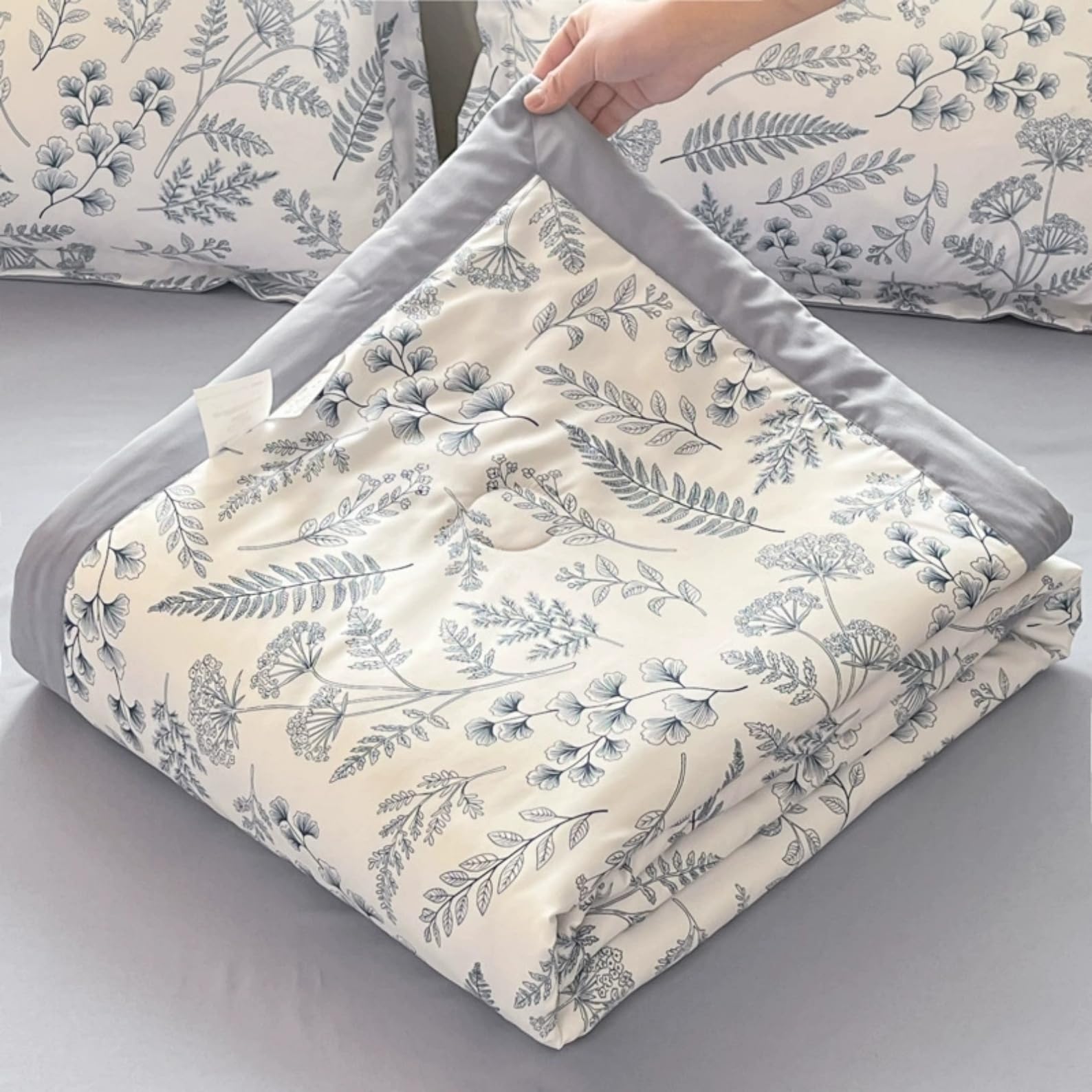 Edredón Ligero De Verano - Sencillez Floral Reversible Ropa De Cama De Microfibra Ultrasuave Edredón Acolchado Transpirable para Todas Las Estaciones Lavable A Máquina Cubrecama, Color 1, 200x230 cm