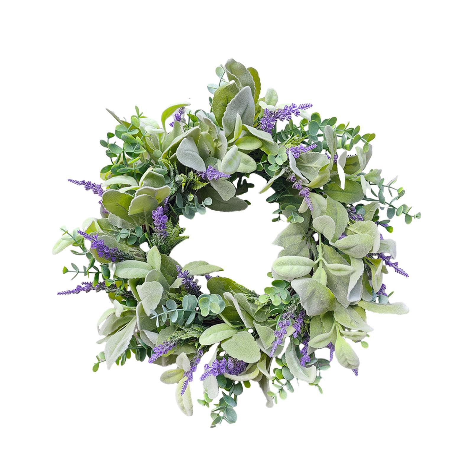 AMSLSIU Front Door Wreath Outdoor Indoor Ornament Enhances Atmosphere In Living Areas And Hallways Fall Flower Wreath Artificial 40cm Winter Green Handmade