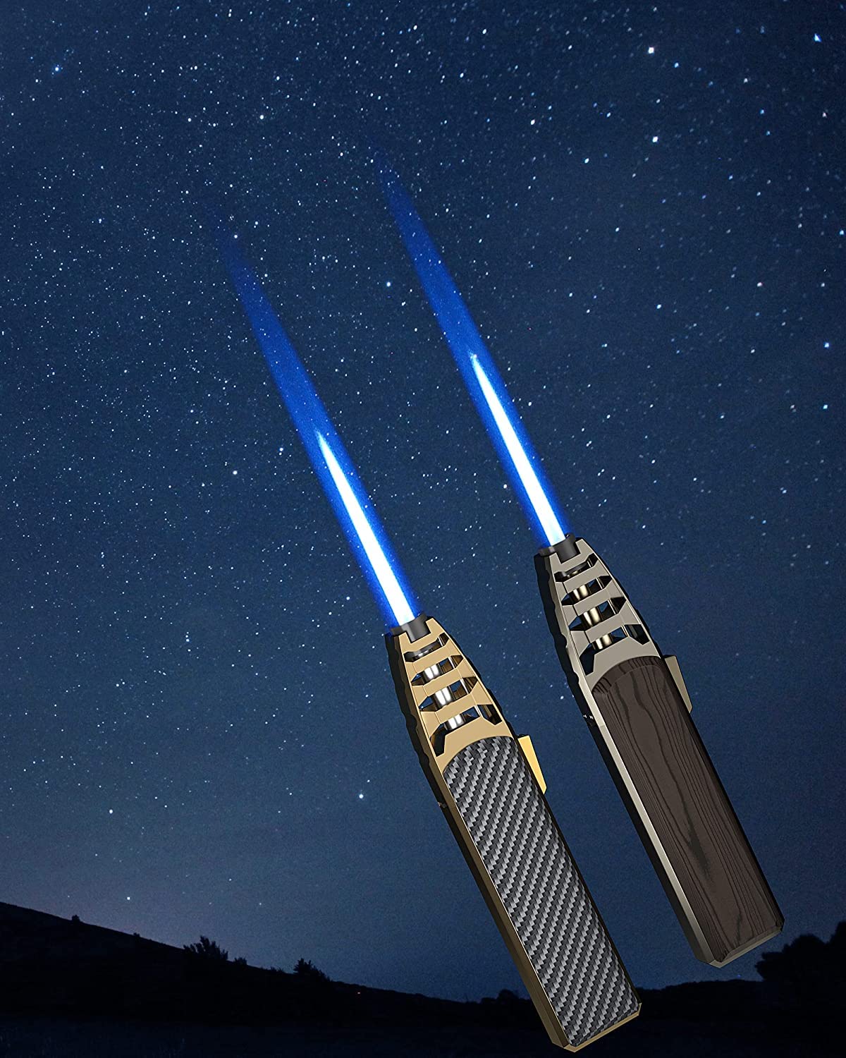 Marrone Turbine Torcher - Torch Lighter Jet Flame Refillable Lighter Windproof Lighter for Candle Camping BBQ Kitchen Cooking Torch Windproof Adjustable Flame Lighter (Gas Not Included) (1 Pcs)